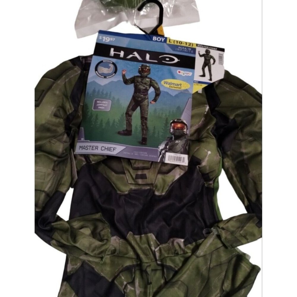 Halo Master Chief Boys 2 Piece Costume Large 10 to 12 Halloween Cosplay XBOX New
